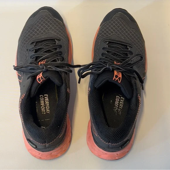 ASICS Gel Black and Salmon Women’s Size 7 Sneakers Running Shoe - Picture 8 of 9